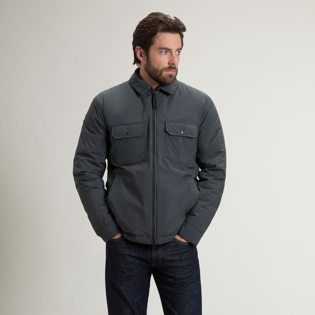 Woolrich Cloud Überhemd Anthrazit