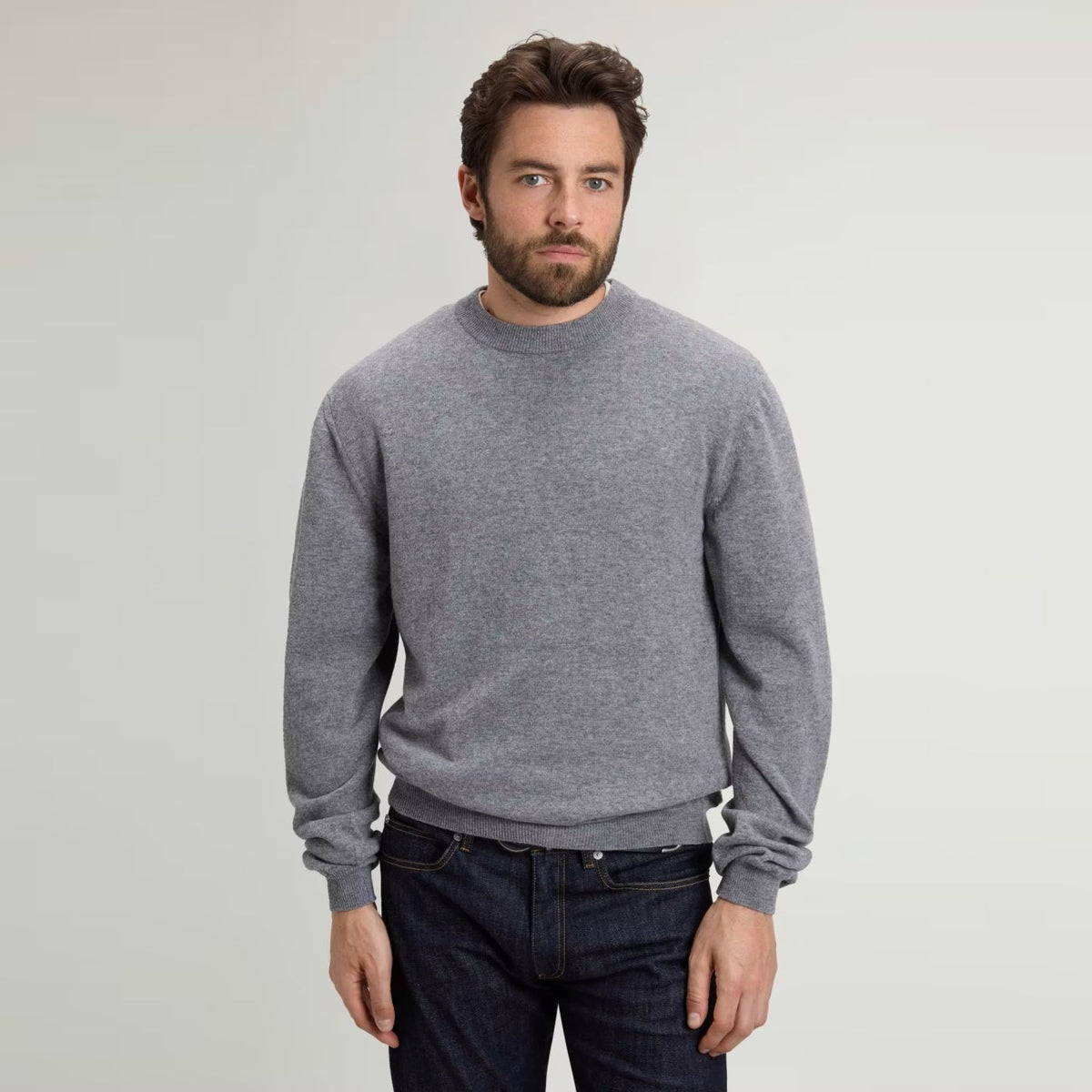 Woolrich Lammwoll-Pullover Grau