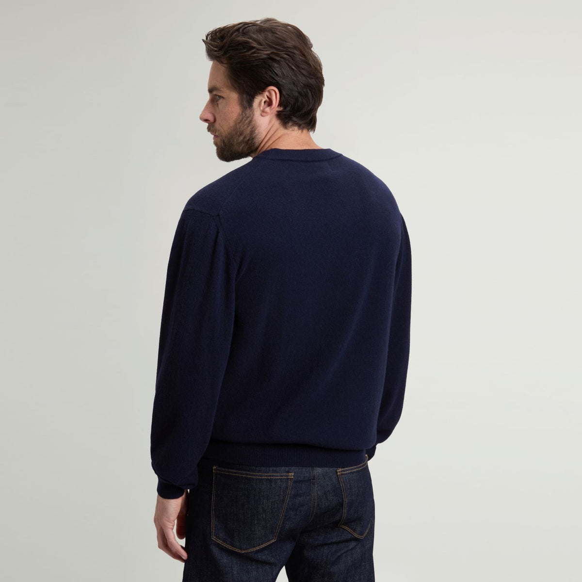 Woolrich Lammwoll-Pullover Marine
