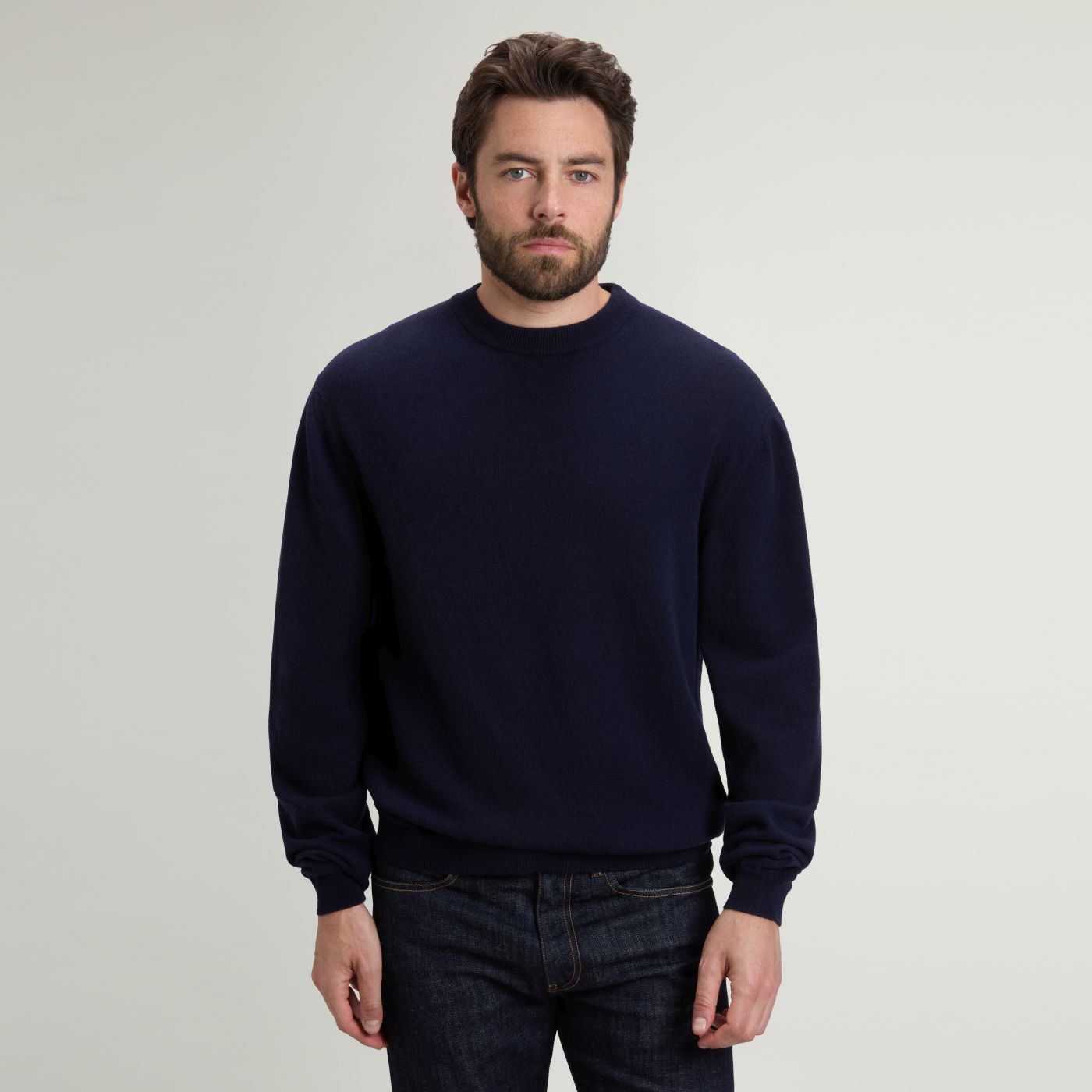 Woolrich Lammwoll-Pullover Marine