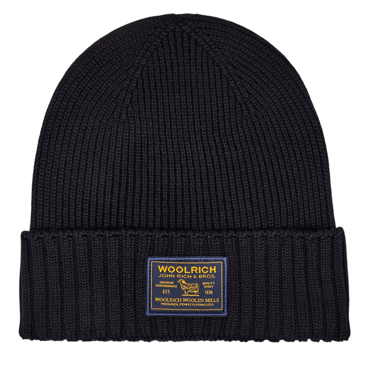 Woolrich Legacy Patch Mütze Schwarz