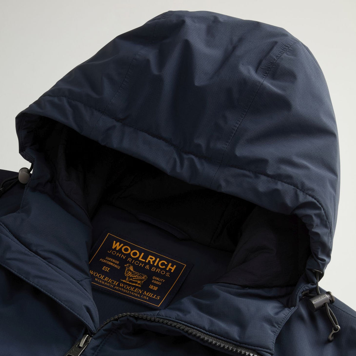 Woolrich Micro Ripstop Hooded Jacke Marine