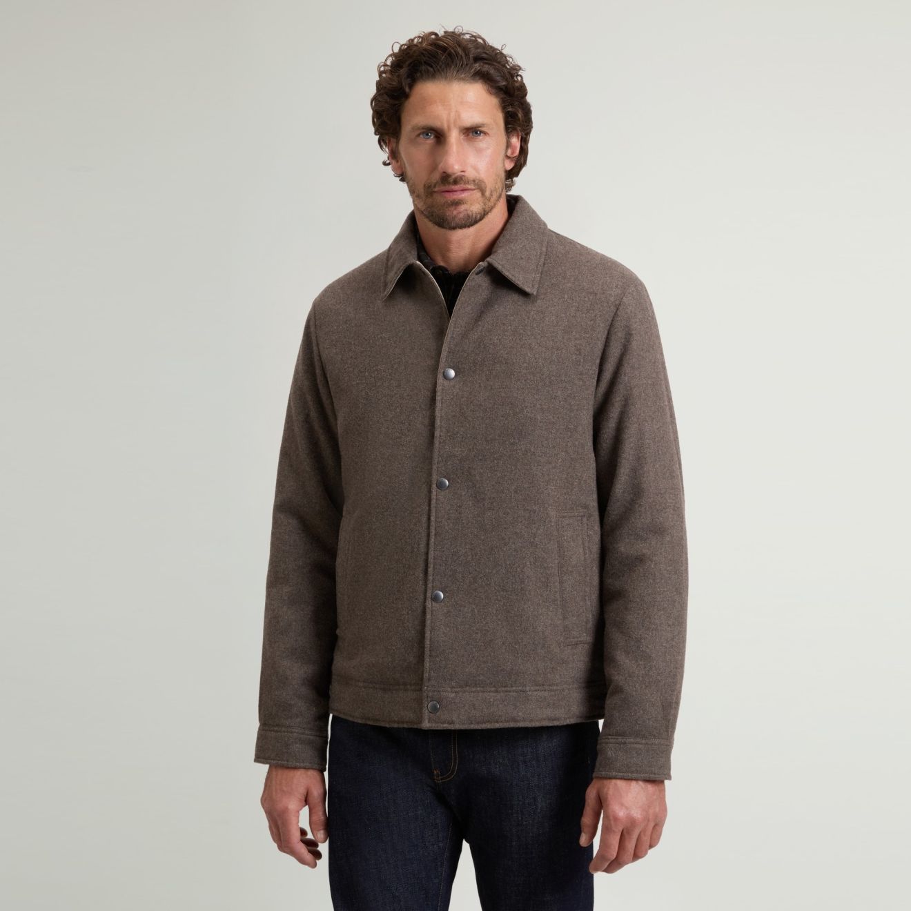 Woolrich Woll Keating Überhemd Braun