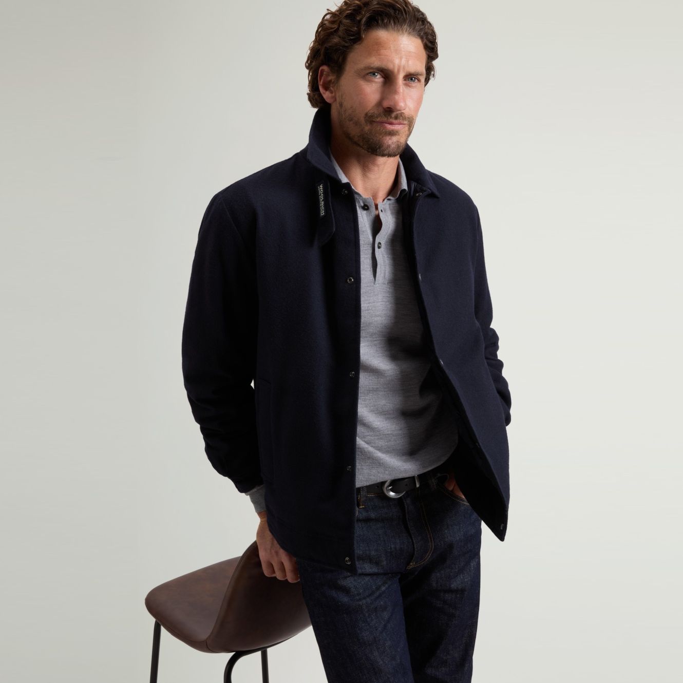 Woolrich Wool Keating Überhemd Marine