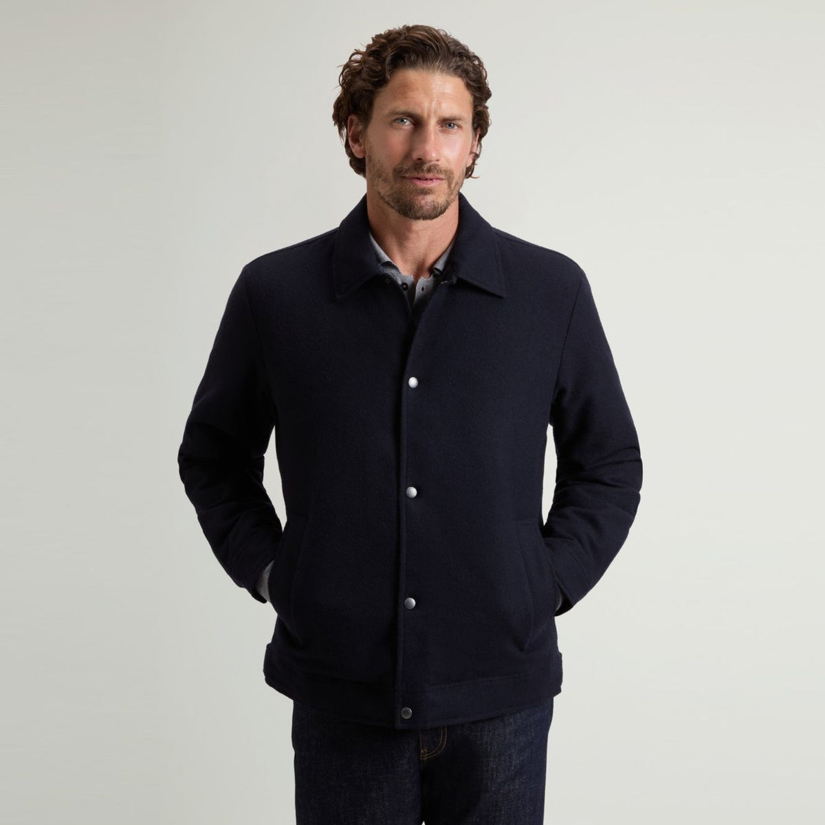 Woolrich Wool Keating Überhemd Marine